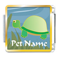 Italian Charms - turtle custom photo italian charm Image.