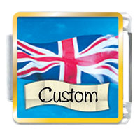 Italian Charms - flag of great britain custom photo italian charm Image.