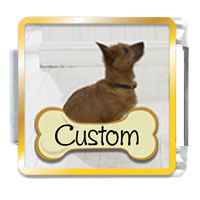 Italian Charms - german shepard custom photo italian charm Image.
