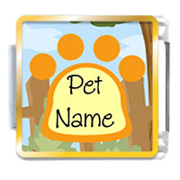 Italian Charms - paw print custom photo italian charm Image.