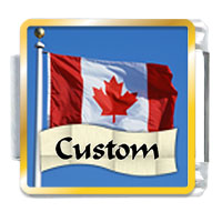 Italian Charms - flag of canada custom photo italian charm Image.