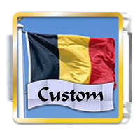 Italian Charms - flag of belgium custom photo italian charm Image.