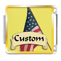 Italian Charms - usa flag custom photo italian charm Image.