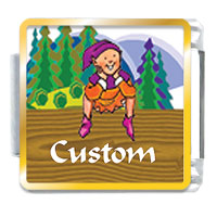 Italian Charms - elf custom photo italian charm Image.