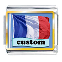 Italian Charms - flag of france custom photo italian charm Image.
