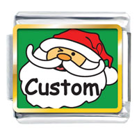 Italian Charms - winter christmas santa claus photo italian charm Image.