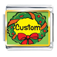 Italian Charms - custom christmas wreath photo italian charm Image.