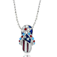 Pendants - patriotic beach sandal and rhine stone pendant Image.