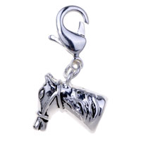 Sterling Silver Jewelry - horse head 925 sterling silver clasp charms Image.