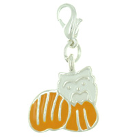 Kids Jewelry - cat with orange clasp charm Image.