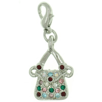 Kids Jewelry - rhinestone purse pendant charms clasp Image.