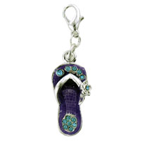 Kids Jewelry - purple sandal clasp charm Image.
