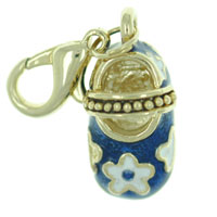 Kids Jewelry - blue mary jane shoe clasp charm Image.
