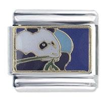 Italian Charms - panda bear bamboo italian charm Image.