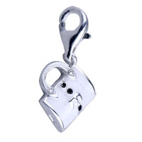 Sterling Silver Jewelry - enamel handbag 925 sterling silver clasp charms Image.