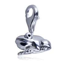 Sterling Silver Jewelry - frog 925 sterling silver clasp charms Image.