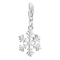 Sterling Silver Jewelry - christmas snow flake 925 sterling silver clasp charms pendant Image.