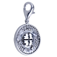 Sterling Silver Jewelry - irish four leaf clover 925 sterling silver clasp charms Image.