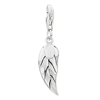 Sterling Silver Jewelry - lucky feather 925 sterling silver clasp charms Image.