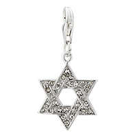 Sterling Silver Jewelry - star of david 925 sterling silver clasp charms Image.