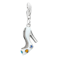 Sterling Silver Jewelry - hearts high heel stilettos 925 sterling silver clasp charms Image.
