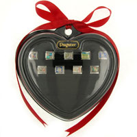 Italian Charms - italian charms black heart felt display Image.