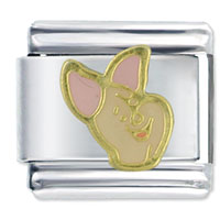 Italian Charms - piglet smile licensed italian charm Image.