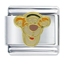 Italian Charms - tigger smile licensed italian charm Image.
