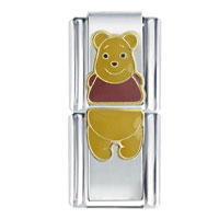 Italian Charms - winnie the pooh double link licensed italian charm Image.