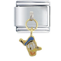 Italian Charms - dangle donald duck licensed italian charm Image.