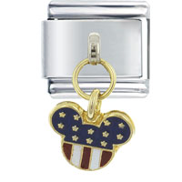 Italian Charms - mickey mouse usa licensed italian charm Image.