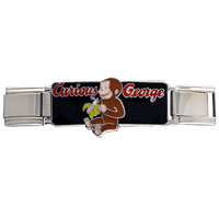 Italian Charms - curious george eating banana deluxe italian charm Image.