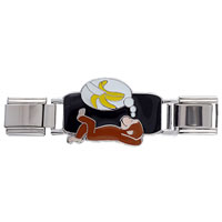 Italian Charms - curious george dreaming about banana deluxe italian charm Image.