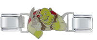 Italian Charms - licensed shrek and donkey italian charm Image.