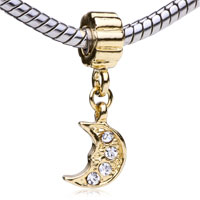 European Beads - romantic twinkling moon dangle european beads Image.