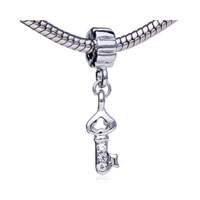 European Beads - elegant golden key dangle european beads Image.