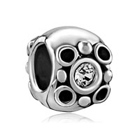 European Beads - round shaped bubble crystal european beads Image.