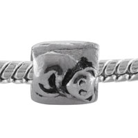 European Beads - bear silver plated european beads Image.