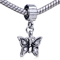 European Beads - light butterfly dangle european beads Image.
