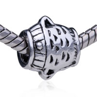 European Beads - antique finished vase silver plated european beads Image.