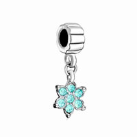 European Beads - blue rhinestone dangle european beads Image.