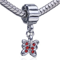 European Beads - butterfly dangle european beads Image.