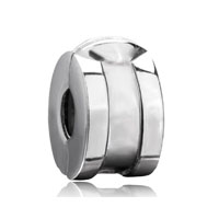 European Beads - spacer clips stopper abstract silver plated european beads Image.