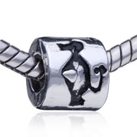 European Beads - duck shaped animal silver plated european beads Image.