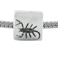 Beads - scorpion silver plated european beads Image.