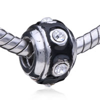 European Beads - round shaped a thread of crystal european beads Image.