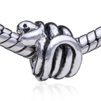 European Beads - rattlesnake silver plated european beads Image.