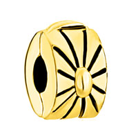 European Beads - sun snap gold plated european beads Image.