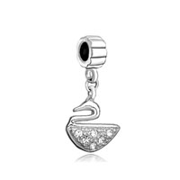 European Beads - exquisite swan dangle european beads Image.