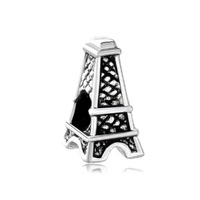European Beads - mothers day gifts eiffel tower fit all brands silver plated beads charms bracelets Image.